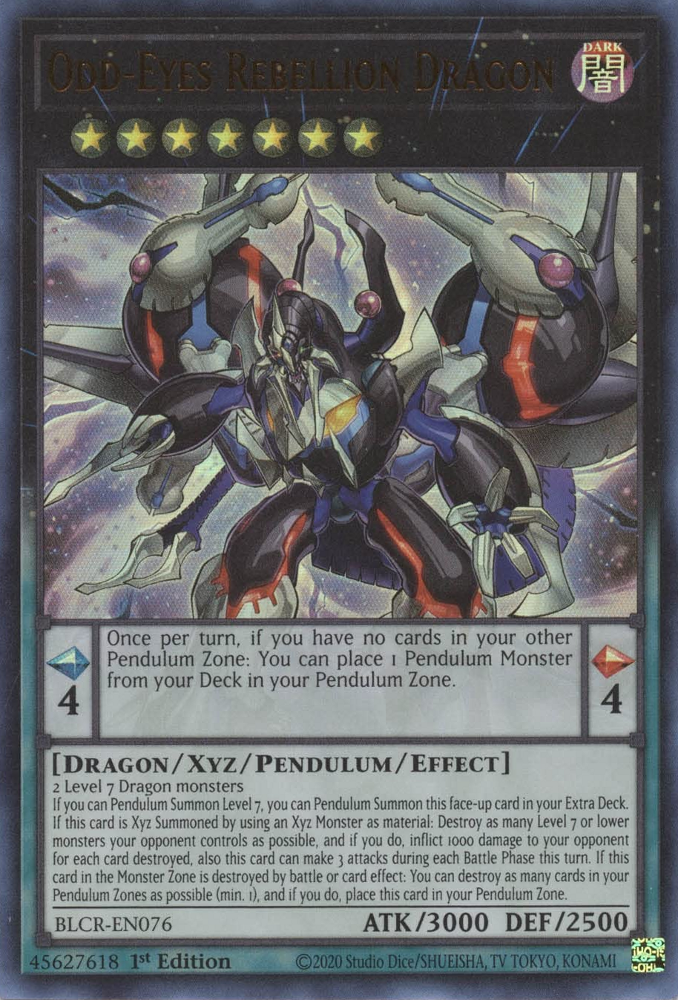 Odd-Eyes Rebellion Dragon [BLCR-EN076] Ultra Rare 