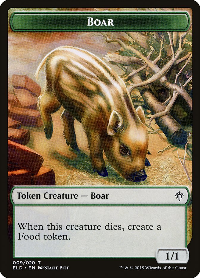 Boar Token [Throne of Eldraine Tokens] 