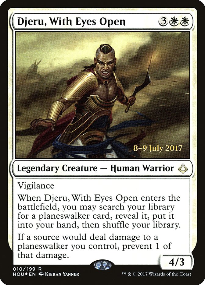 Djeru, With Eyes Open [Hour of Devastation Prerelease Promos] 