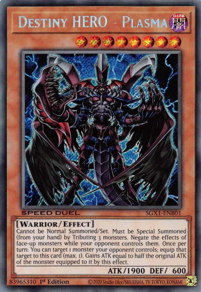 Destiny HERO - Plasma [SGX1-ENB01] Secret Rare 