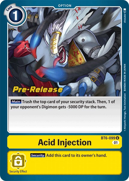 Acid Injection [BT6-099] [Double Diamond Pre-Release Cards] 