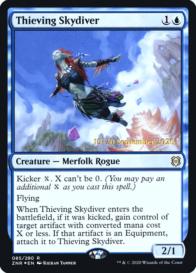 Thieving Skydiver [Zendikar Rising Prerelease Promos] 