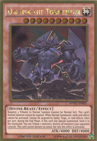 Obelisk the Tormentor (DVD Promo) [MVPC-EN001] Gold Rare 
