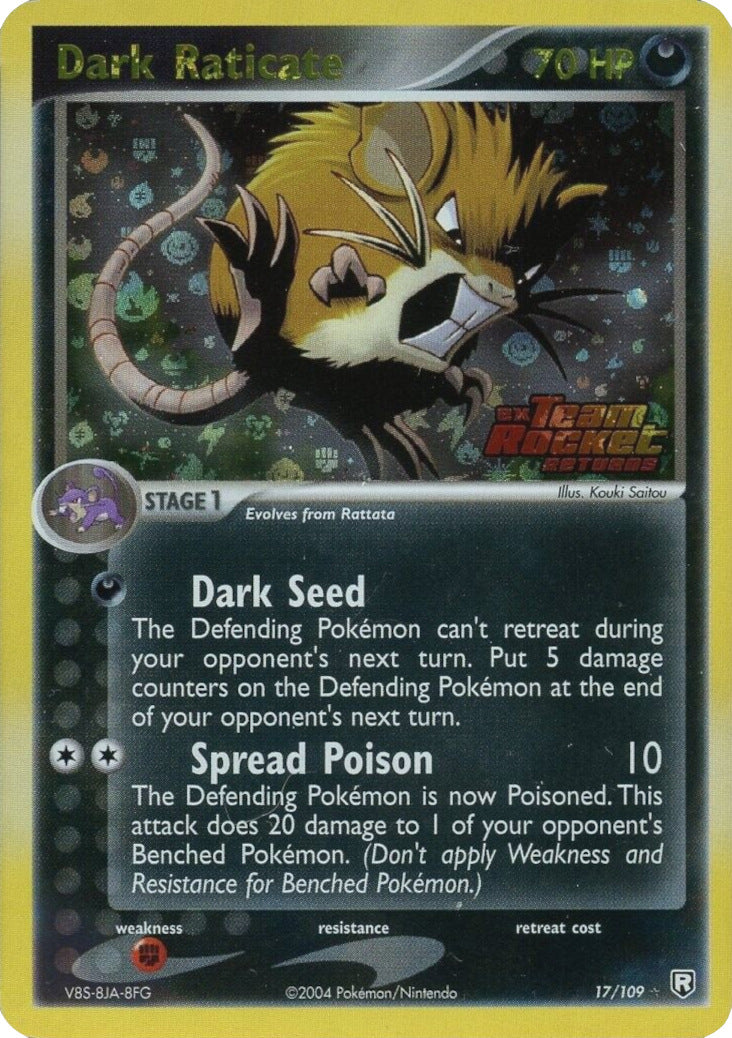 Dark Raticate (17/109) (Stamped) [EX: Team Rocket Returns]