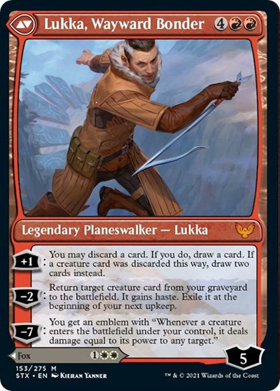 Mila, Crafty Companion // Lukka, Wayward Bonder [Strixhaven: School of Mages Prerelease Promos]