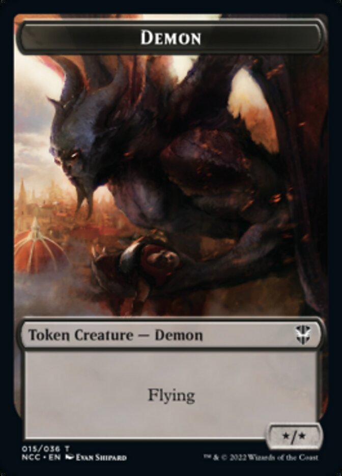 Demon // Copy Double-Sided Token [Streets of New Capenna Commander Tokens] 