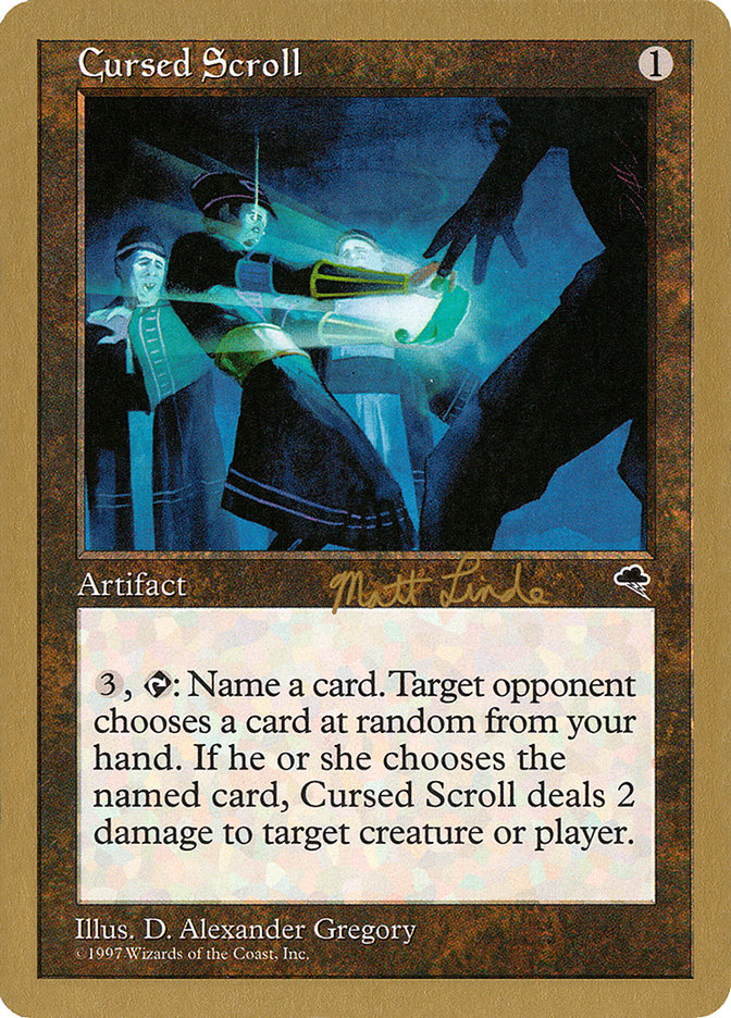 Cursed Scroll (Matt Linde) [World Championship Decks 1999] 