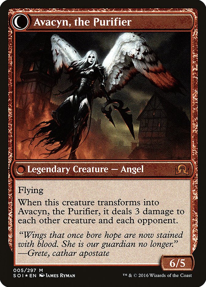 Archangel Avacyn // Avacyn, the Purifier [Shadows over Innistrad Prerelease Promos] 