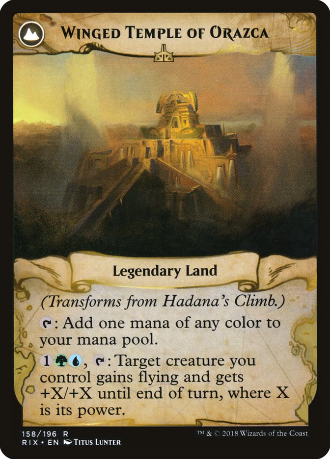 Hadana's Climb // Winged Temple of Orazca [Rivals of Ixalan] 