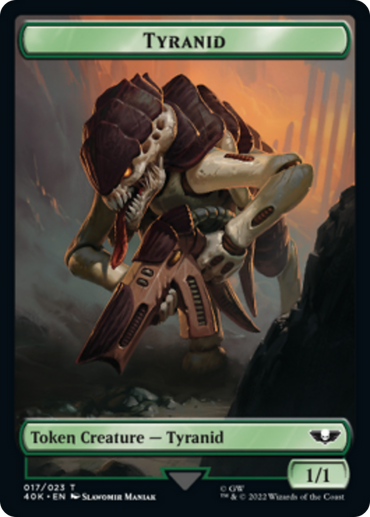 Tyranid (17) // Tyranid Warrior Double-Sided Token [Warhammer 40,000 Tokens]