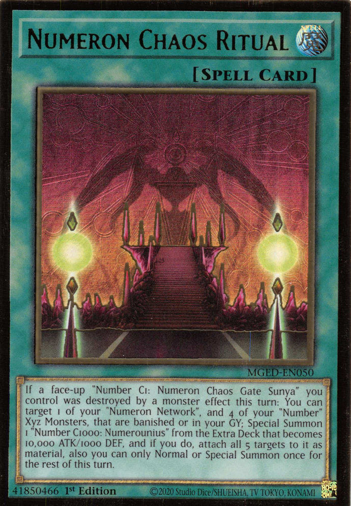 Numeron Chaos Ritual [MGED-EN050] Gold Rare 