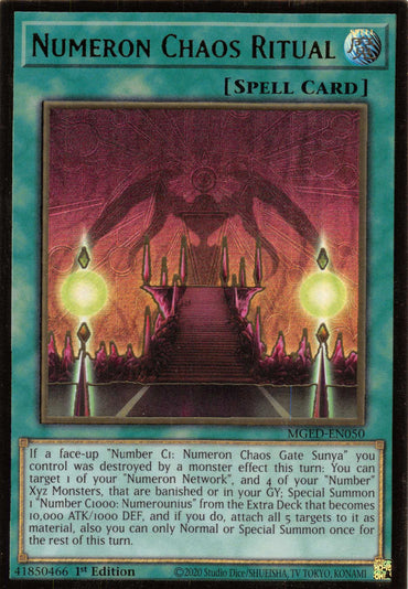 Numeron Chaos Ritual [MGED-EN050] Gold Rare 