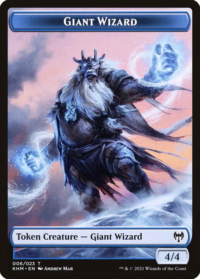 Dwarf Berserker // Giant Wizard Double-Sided Token [Kaldheim Tokens] 