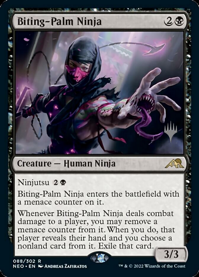 Biting-Palm Ninja (Promo Pack) [Kamigawa: Neon Dynasty Promos] 