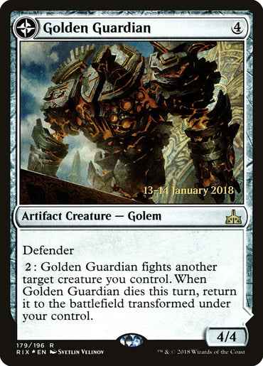 Golden Guardian // Gold-Forge Garrison [Rivals of Ixalan Prerelease Promos] 