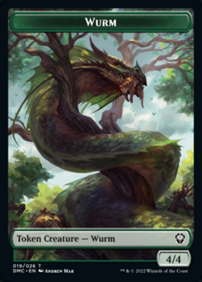 Soldier // Wurm Double-Sided Token [Dominaria United Tokens] 