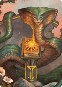 Guardian Naga Art Card (Gold-Stamped Signature) [Commander Legends: Battle for Baldur's Gate Art Series] 