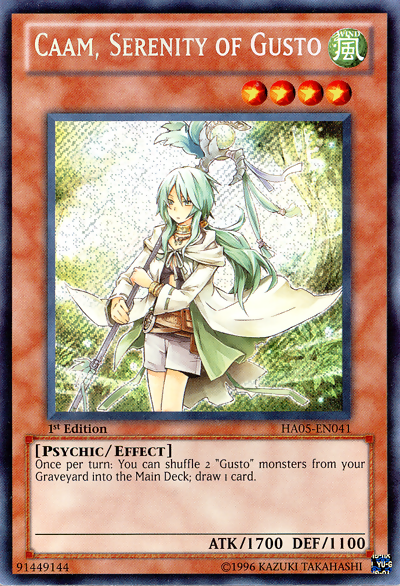 Caam, Serenity of Gusto [HA05-EN041] Secret Rare 