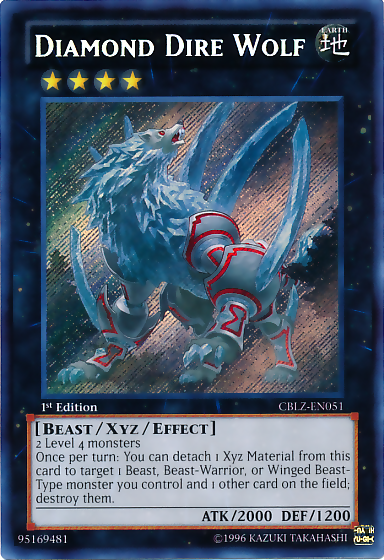 Diamond Dire Wolf [CBLZ-EN051] Secret Rare 