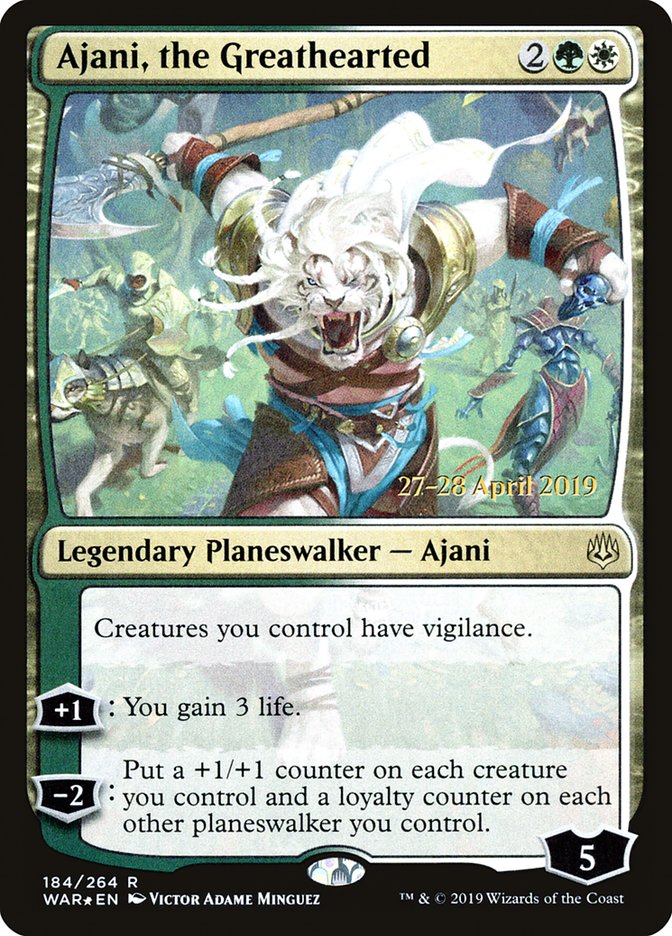 Ajani, the Greathearted [War of the Spark Prerelease Promos] 