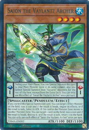 Saion the Vaylantz Archer [TAMA-EN002] Rare 