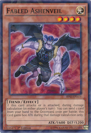 Fabled Ashenveil [BP03-EN079] Shatterfoil Rare 