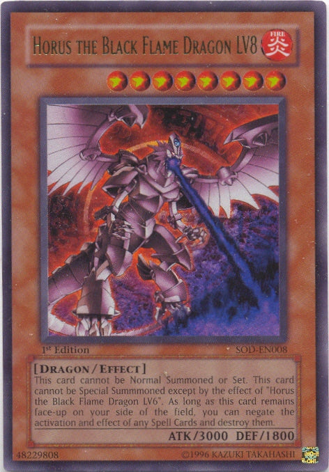 Horus the Black Flame Dragon LV8 [SOD-EN008] Ultra Rare 