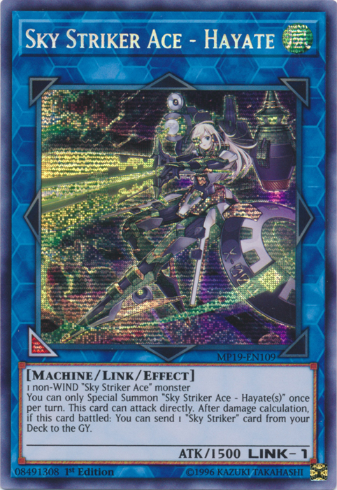 Sky Striker Ace - Hayate [MP19-EN109] Prismatic Secret Rare 