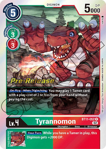 Tyrannomon [BT11-052] [Dimensional Phase Pre-Release Promos] 