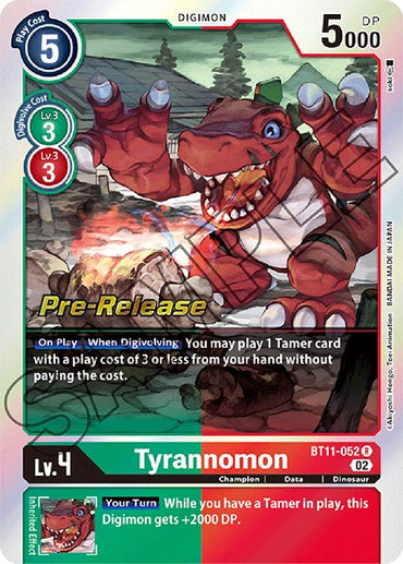 Tyrannomon [BT11-052] [Dimensional Phase Pre-Release Promos] 