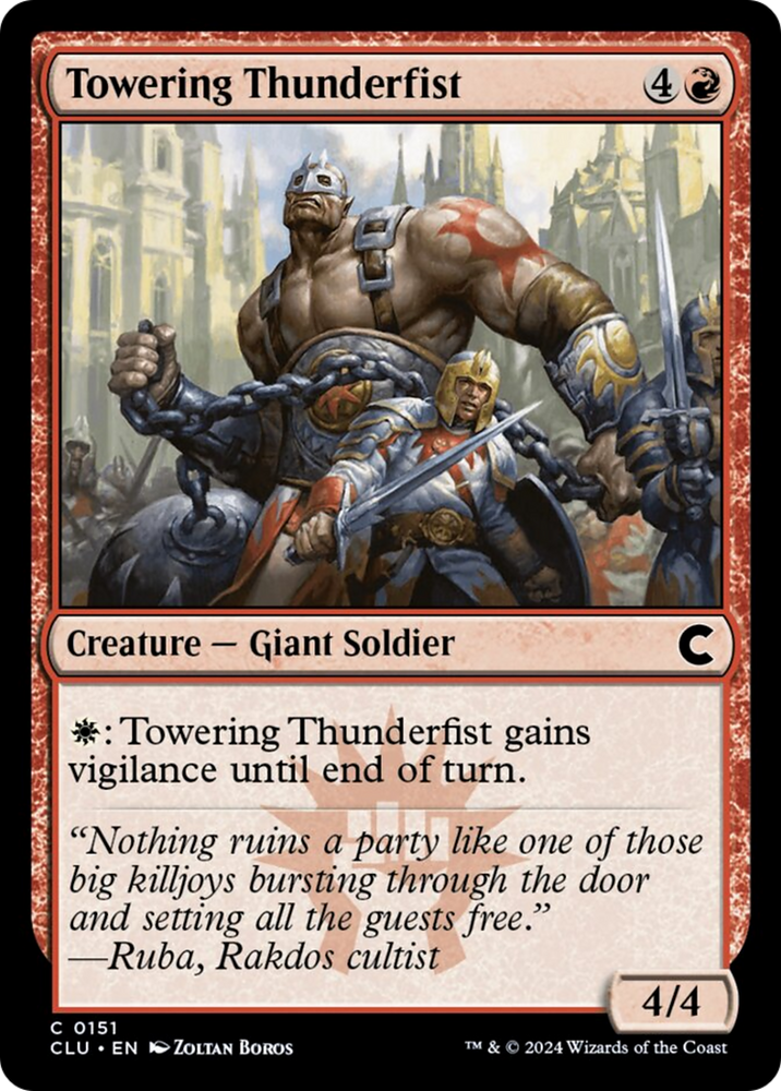 Towering Thunderfist [Ravnica: Clue Edition] 