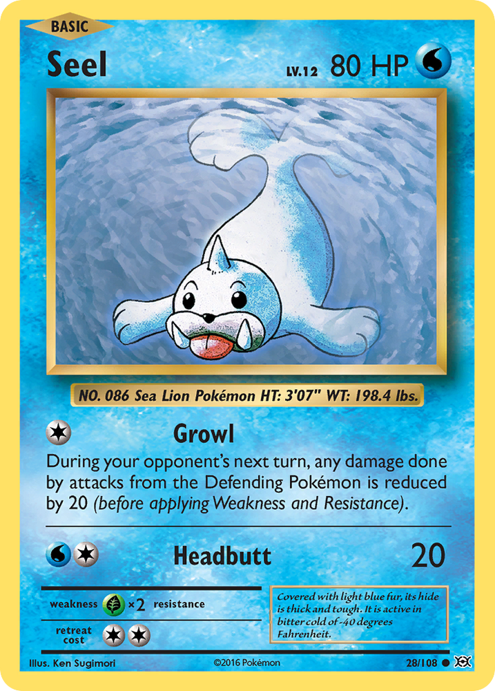 Seel (28/108) [XY: Evolutions]