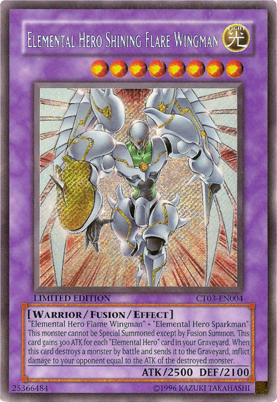 Elemental HERO Shining Flare Wingman [CT03-EN004] Secret Rare 