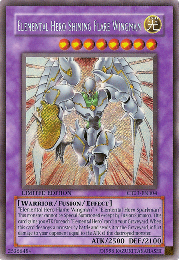 Elemental HERO Shining Flare Wingman [CT03-EN004] Secret Rare 