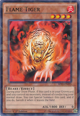 Flame Tiger [BP03-EN095] Shatterfoil Rare 
