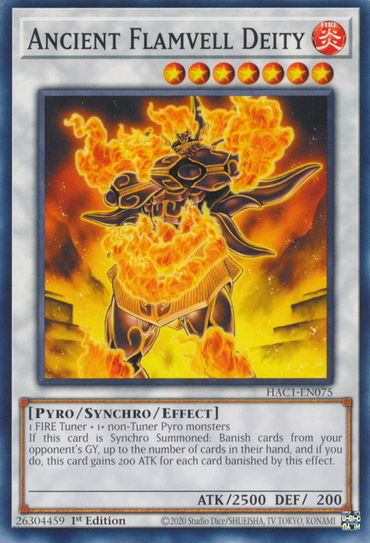 Ancient Flamvell Deity [HAC1-EN075] Parallel Rare 
