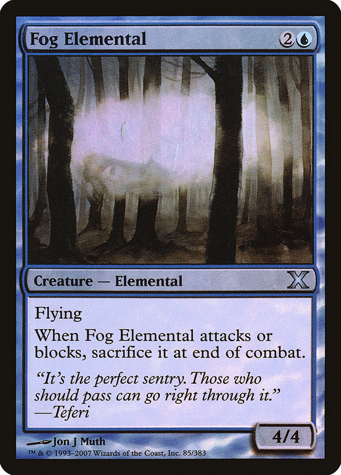 Fog Elemental (Premium Foil) [Tenth Edition] 