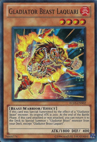 Gladiator Beast Laquari [TU05-EN002] Super Rare 