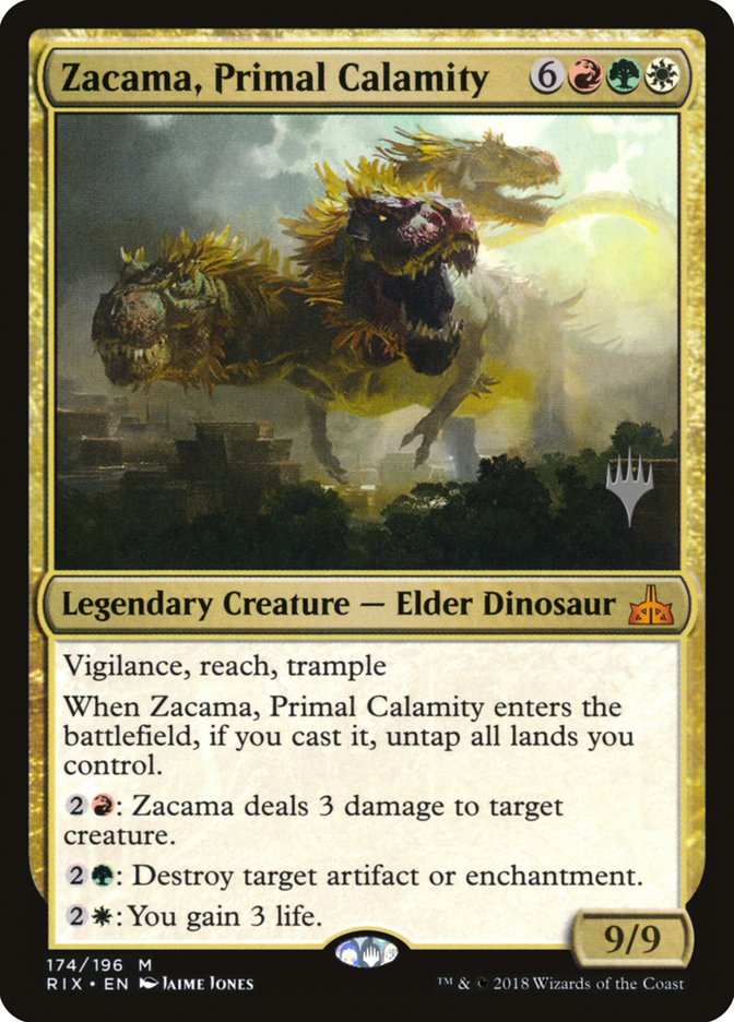 Zacama, Primal Calamity (Promo Pack) [Rivals of Ixalan Promos] 