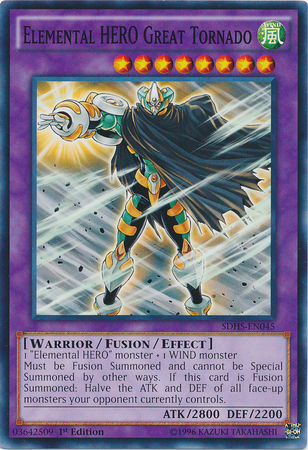 Elemental Hero Great Tornado [SDHS-EN045] Common 