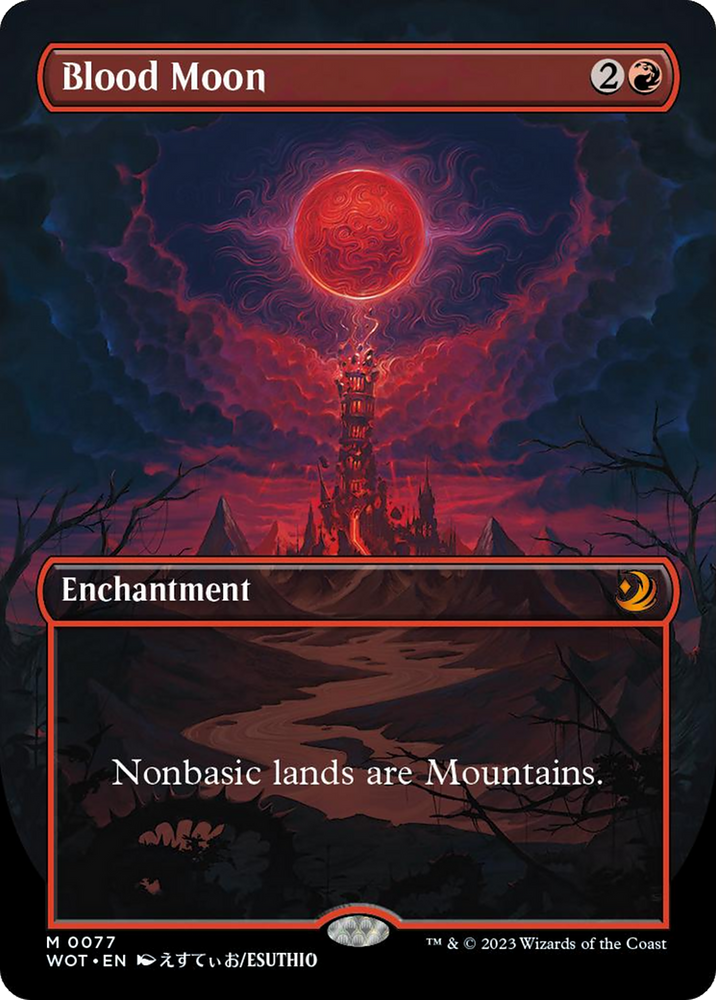 Blood Moon (Anime Borderless) [Wilds of Eldraine: Enchanting Tales] 