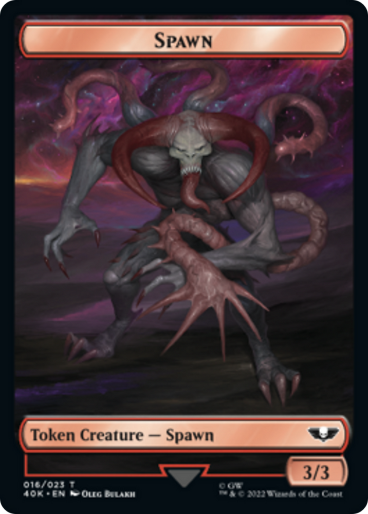 Spawn // Plaguebearer of Nurgle Double-Sided Token [Warhammer 40,000 Tokens] 