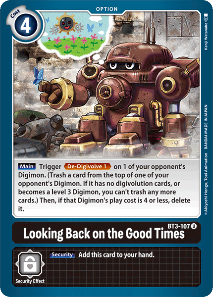 Looking Back on the Good Times [BT3-107] [Release Special Booster Ver.1.0] 