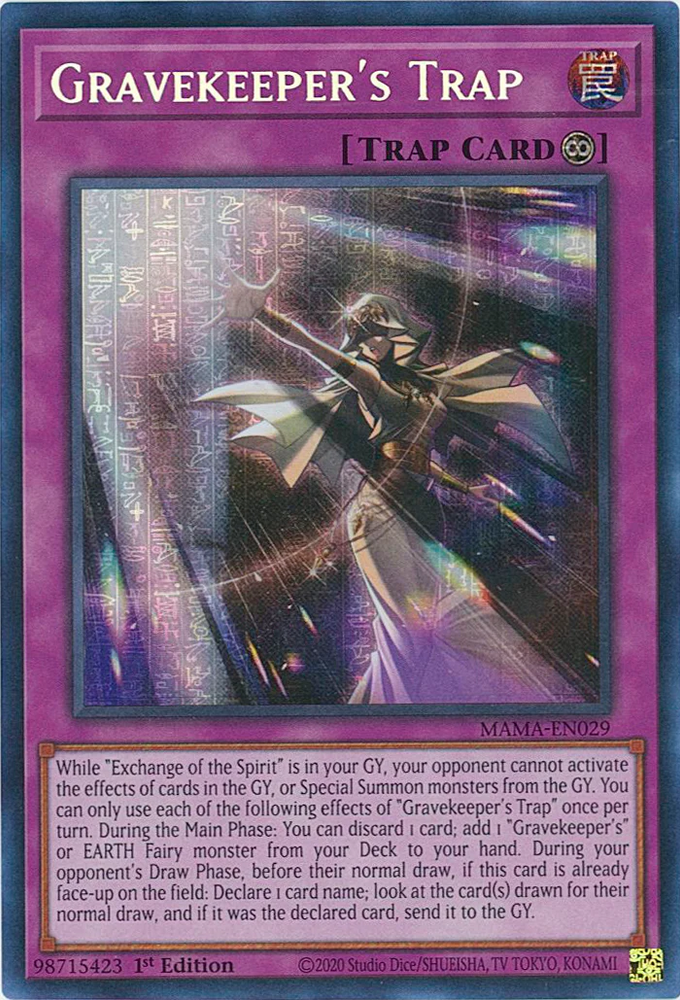 Gravekeeper's Trap [MAMA-EN029] Ultra Pharaoh's Rare 