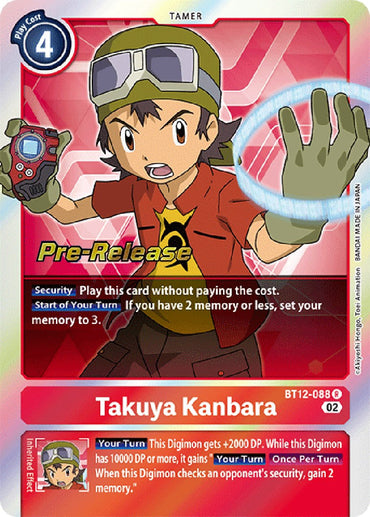 Takuya Kanbara [BT12-088] [Across Time Pre-Release Cards] 