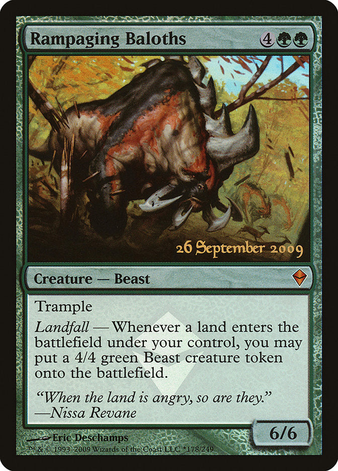 Rampaging Baloths [Zendikar Prerelease Promos] 