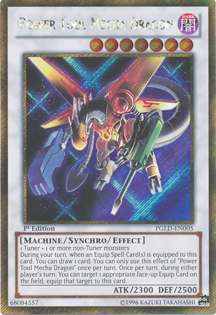 Power Tool Mecha Dragon [PGLD-EN005] Gold Secret Rare 