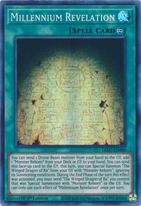 Millennium Revelation [LED7-EN006] Super Rare 