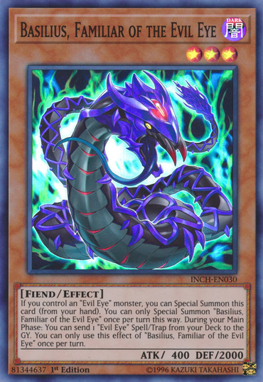 Basilius, Familiar of the Evil Eye [INCH-EN030] Super Rare 