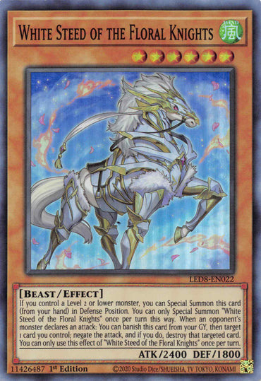 White Steed of the Floral Knights [LED8-EN022] Super Rare 